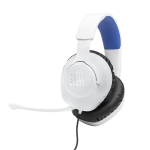JBL Quantum 100P Console - White - Wired over-ear gaming headset with a detachable mic - Hero